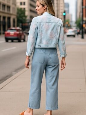 NWT Carelli Light Blue Tencel Ankle Denim Pant - Women's Straight Fit